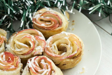 Obraz na płótnie Canvas Christmas Puff pastries