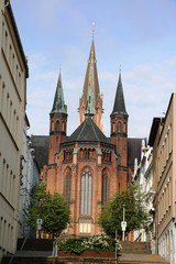 Fototapeta na wymiar View to Paul Church in Schwerin, Mecklenburg Vorprommern Germany