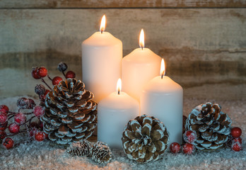 Adventszeit Kerzen Lichter Leuchten Weihnachten 