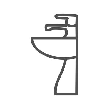 recommend clip art: Sink line icon