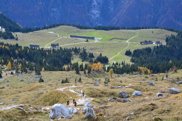 Fototapeta na wymiar altopiano del Montasio - panorama