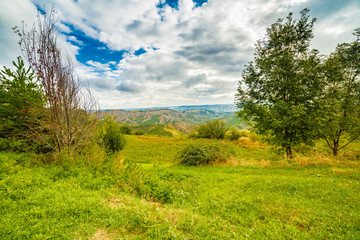 Emilia Romagna, Italy, gullies and countryside