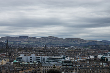 View from above on Edinburgh, Scotland, UK
