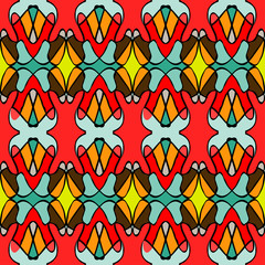 colored seamless pattern. Vintage elements.vector illustration