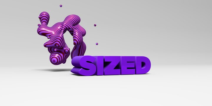 SIZED -  color type on white studiobackground with design element - 3D rendered royalty free stock picture. This image can be used for an online website banner ad or a print postcard.