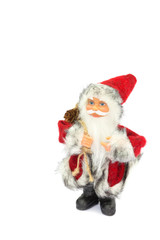 Santa Claus figurine on white background