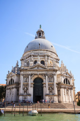 View of basilica of St. Mary of Health in Venice, Italy