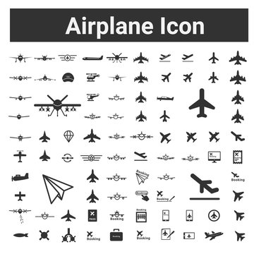 Airplane Icon, Figther Plnae, Jet Missile helicopter ,  Vector i