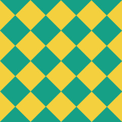 Yellow Green Spring Chess Board Diamond Background Vector Illustration.