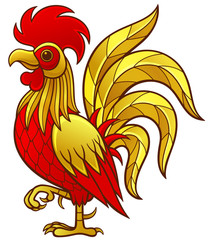 Vector illustration of Cartoon Rooster