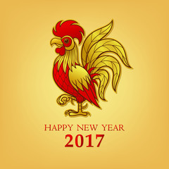 Vector illustration of rooster - Chinese New Year's design