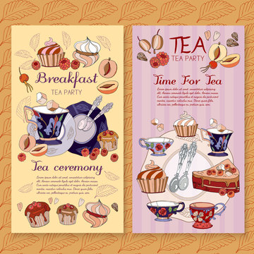 Tea menu design package time for tea menu