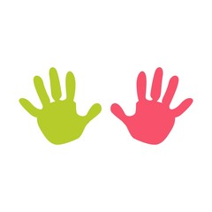 Hand print illustration vector