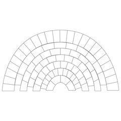 line art brick circle pattern background | texture architecture design