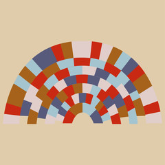 Colorful brick circle pattern background | texture architecture design