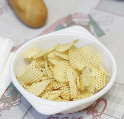 detail of fried potatoes