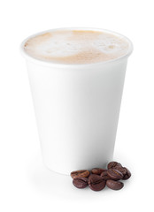 cup of coffee isolated on white