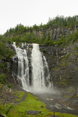 Fototapeta na wymiar Scenic waterfall in Norway