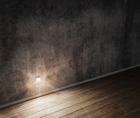 Concrete wall and floor background. 3d illustration