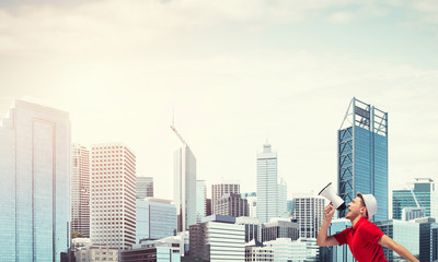 Guy making announcement