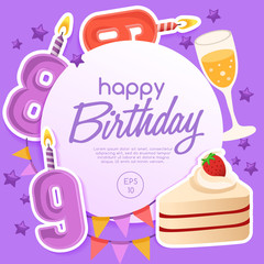 Happy Birthday Elements : Vector Illustration 