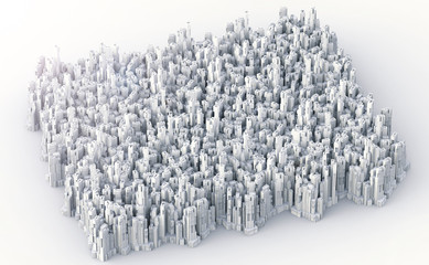 Naklejka premium white buildings on white background