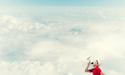 Guy making announcement