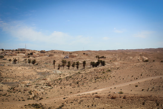 Hilly desert landscapes of Tunisia
