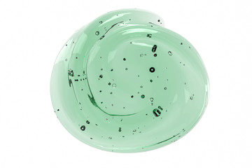 green cosmetic gel isolated on white