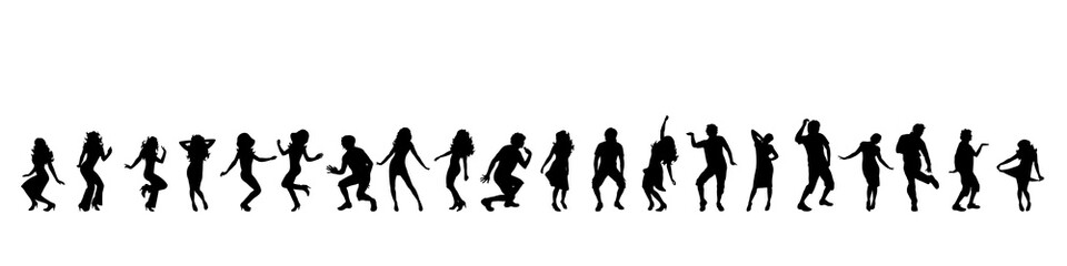 Vector silhouette of people