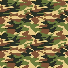 Fotobehang Camouflage Camouflage patroon achtergrond naadloze vector