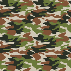 Fototapeta premium Camouflage pattern background seamless vector