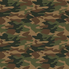 Foto op Plexiglas Camouflage patroon achtergrond naadloze vector © cosveta