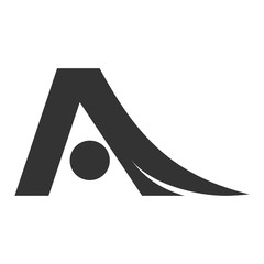 Abstract AA letter initial logo design