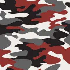 Acrylglas douchewanden met foto Militair patroon Camouflage patroon achtergrond naadloze vector
