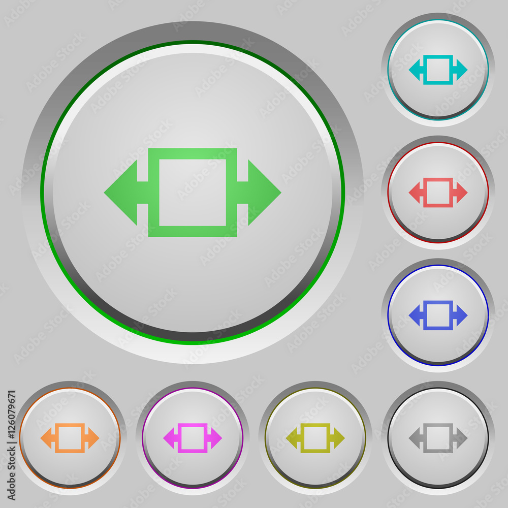 Poster width tool push buttons