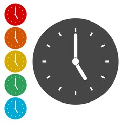 Clock vector icons set 