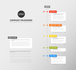 Vector Infographic timeline report template