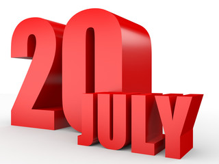 July 20. Text on white background.