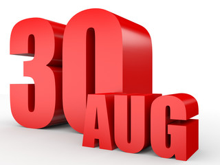 August 30. Text on white background.