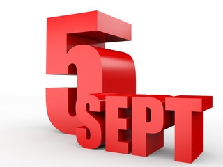 September 5. Text on white background.