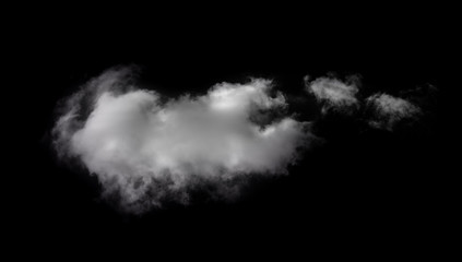 Obraz na płótnie Canvas Clouds on black background