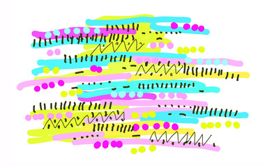 Color abstract freehand pattern