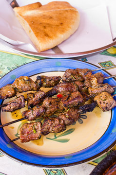 Typical moroccan kebab