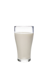 Bottle of milk isolated on white background with clipping path