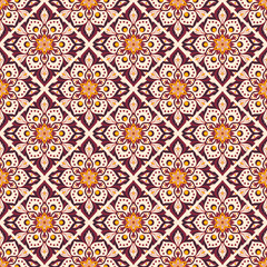 Fototapeta premium Seamless hand drawn mandala pattern.