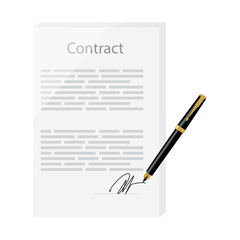 Contract vector icon