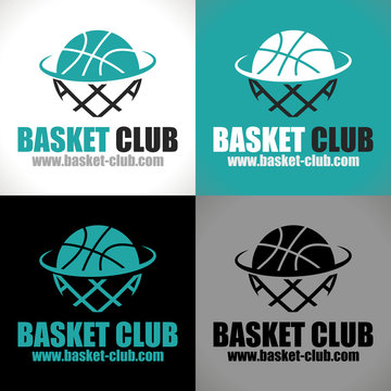ballon panier basketball logo basket club 
