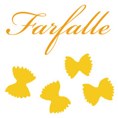 Naklejka premium Farfalle pasta vector