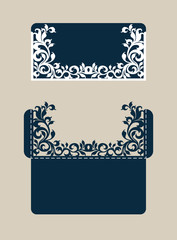 Template congratulatory envelope with carved openwork pattern